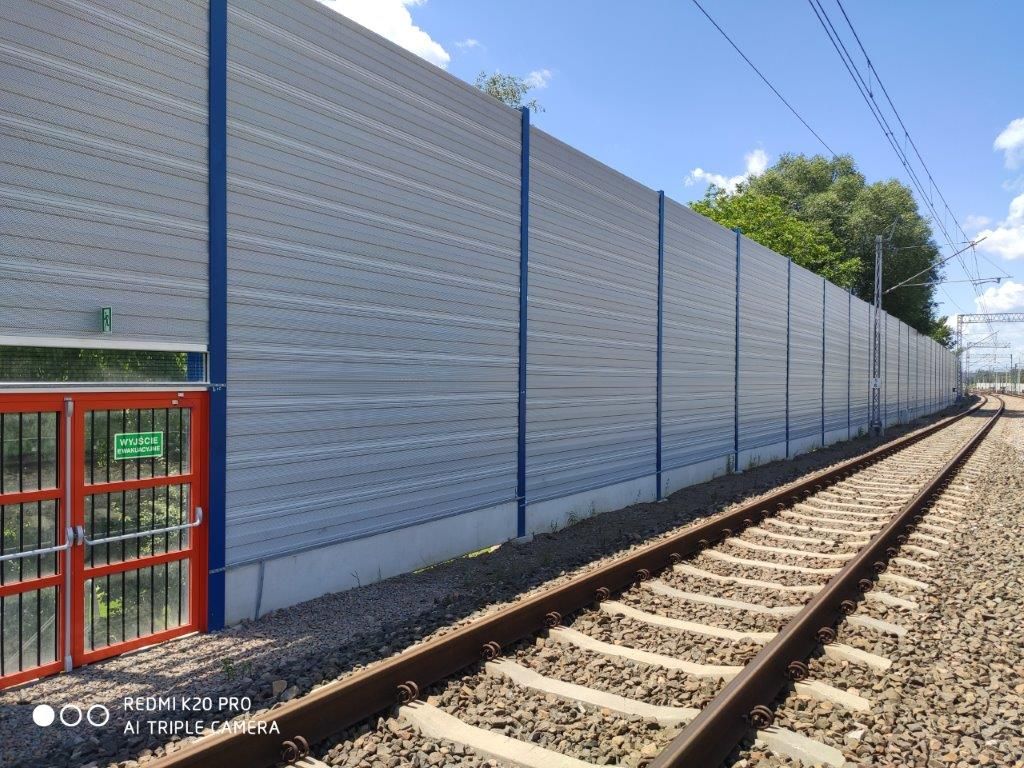 Ekrany akustyczne linia kolejowa E30 Kraków - Mydlniki