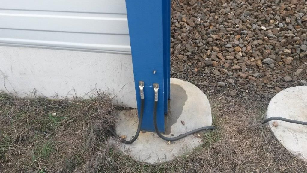 Uszynienie słupa kabel