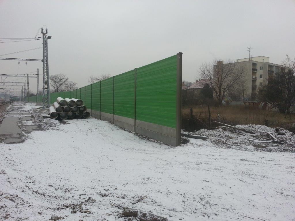 Ekrany akustyczne linia kolejowa Trenčín